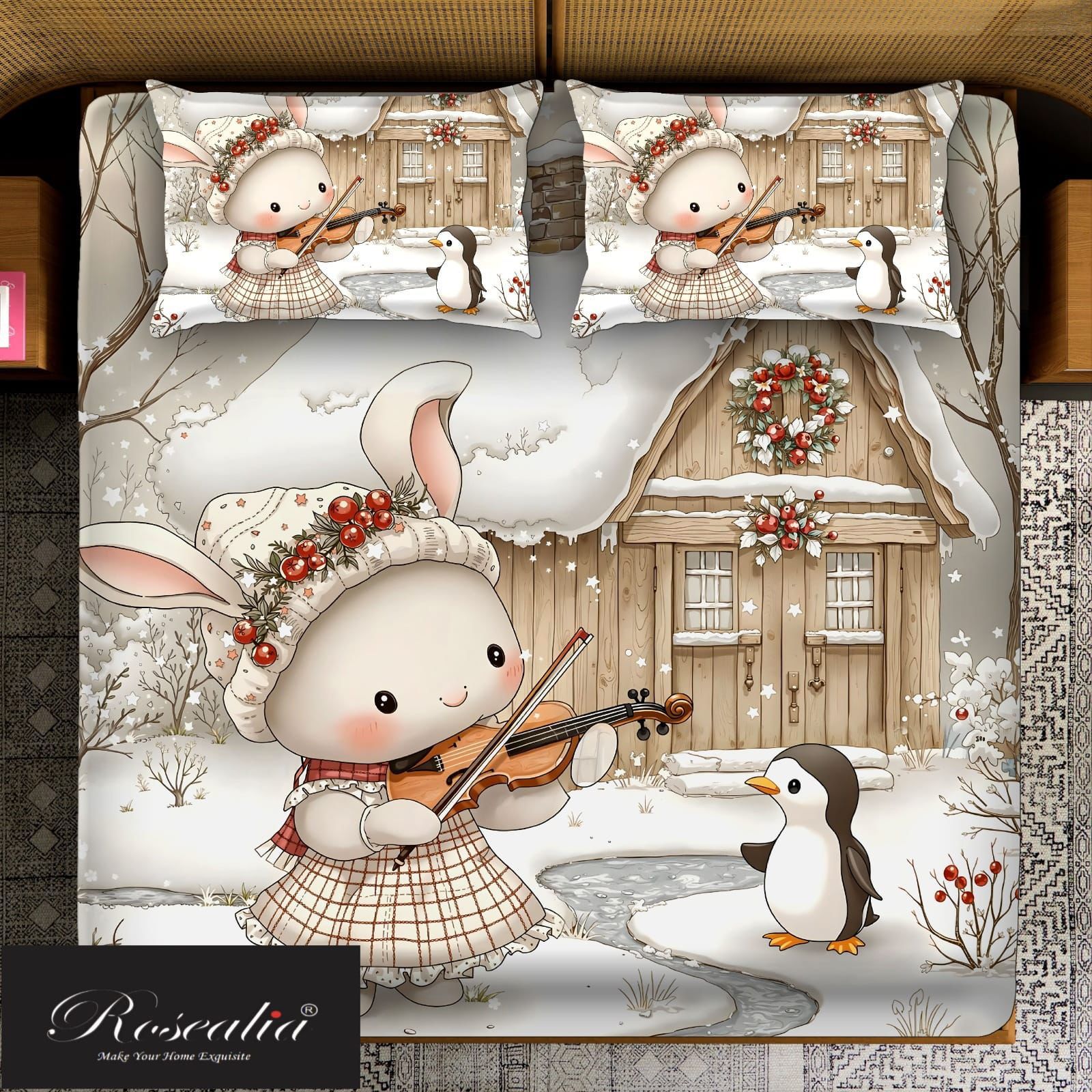 Winter Melody Bunny Bedding Set