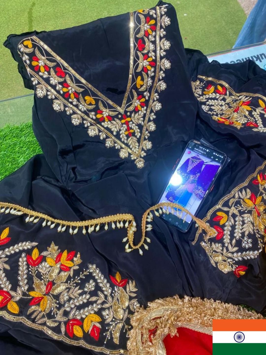 Crape Suit Handwork Article