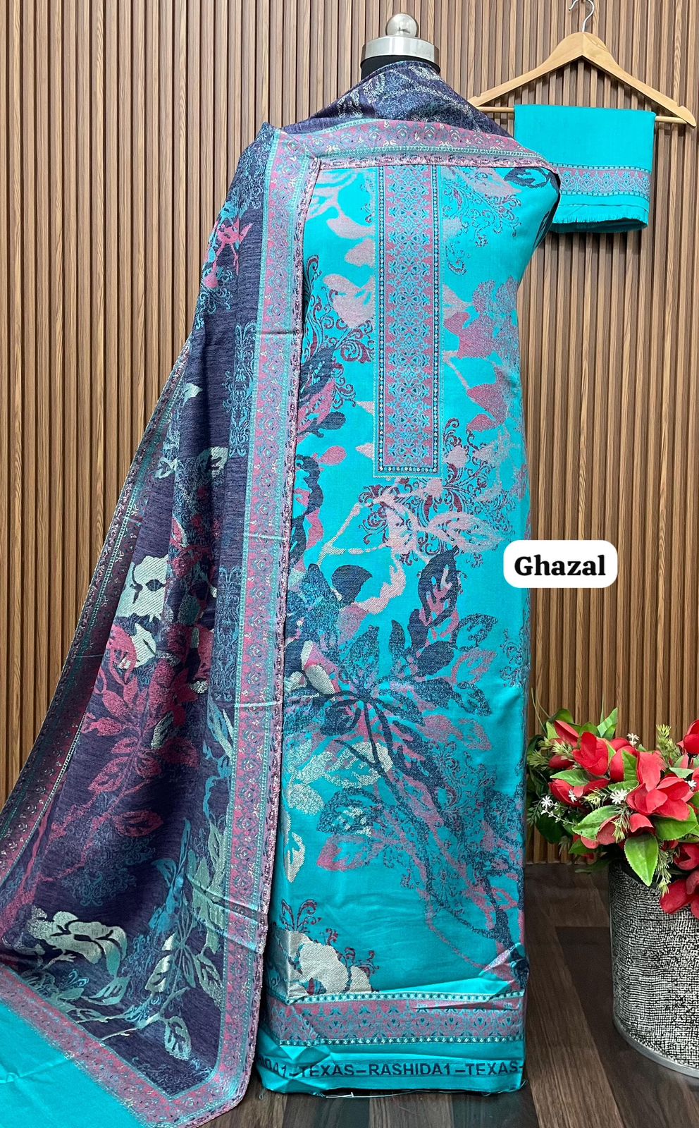 Ghazal Pure kaani Weaving suit Pure acrylic Woollen embroidery