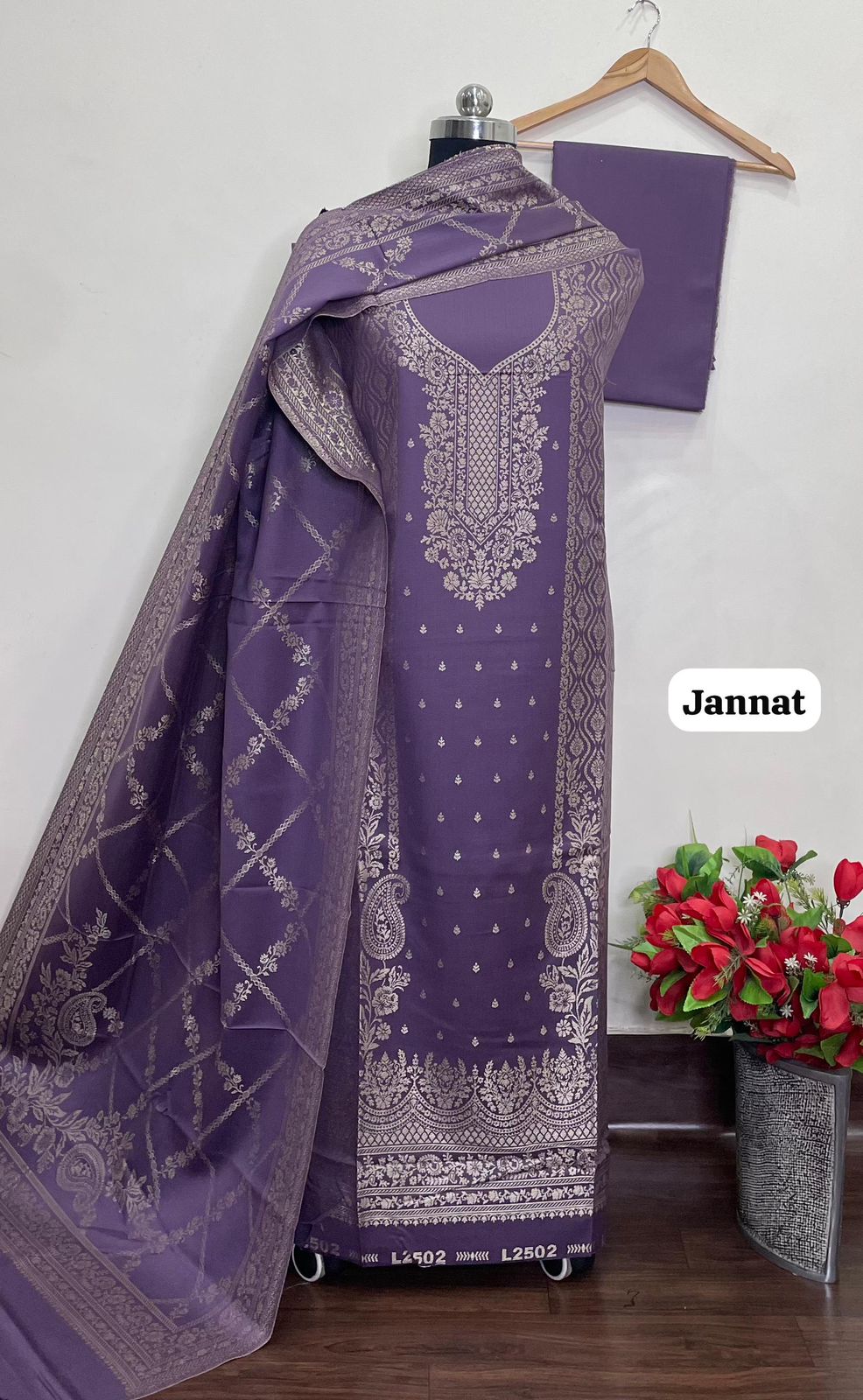 Jannat Pure kaani Weaving Suit woollen
