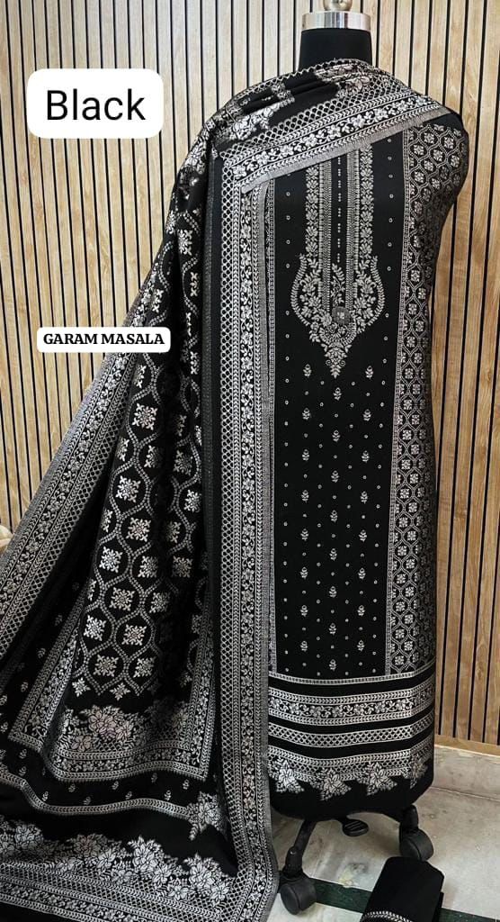 Super Hit Premium Weaving Pashmina Suit With Designer Stole